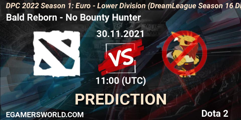 Bald Reborn contre No Bounty Hunter : prédiction de match. 30.11.2021 at 10:56. Dota 2, DPC 2022 Season 1: Euro - Lower Division (DreamLeague Season 16 DPC WEU)