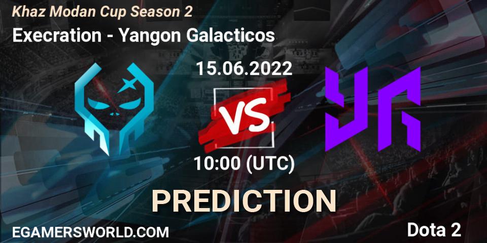 Execration contre Yangon Galacticos : prédiction de match. 15.06.2022 at 10:03. Dota 2, Khaz Modan Cup Season 2