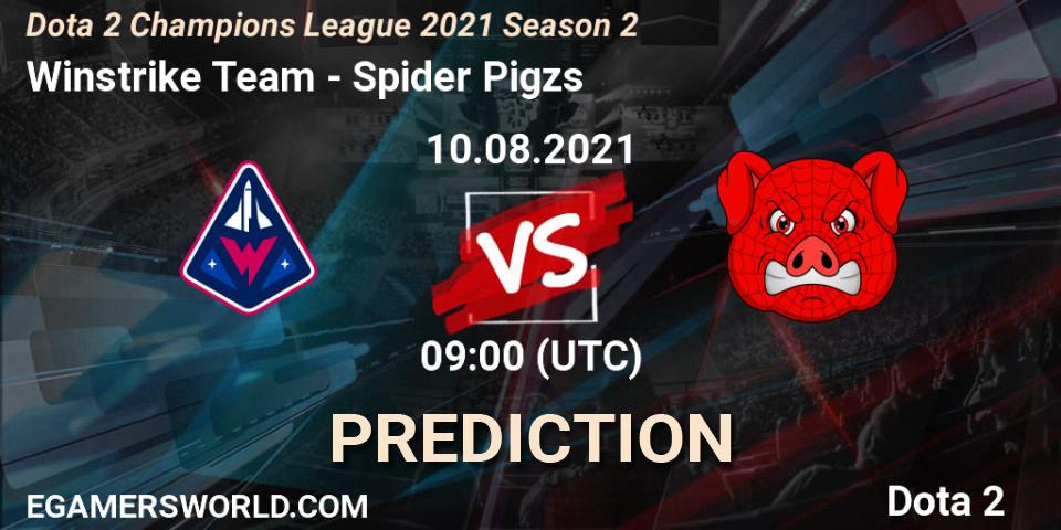 Winstrike Team contre Spider Pigzs : prédiction de match. 10.08.2021 at 09:02. Dota 2, Dota 2 Champions League 2021 Season 2