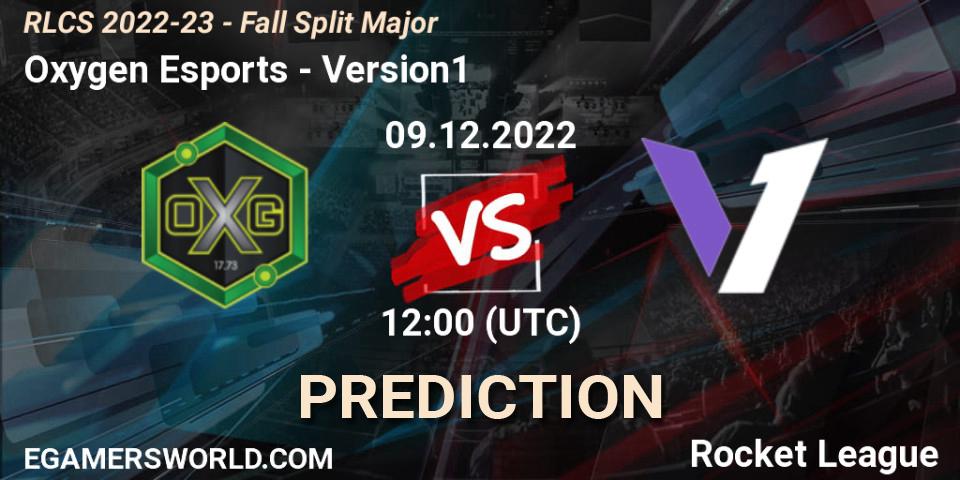 Oxygen Esports contre Version1 : prédiction de match. 09.12.22. Rocket League, RLCS 2022-23 - Fall Split Major