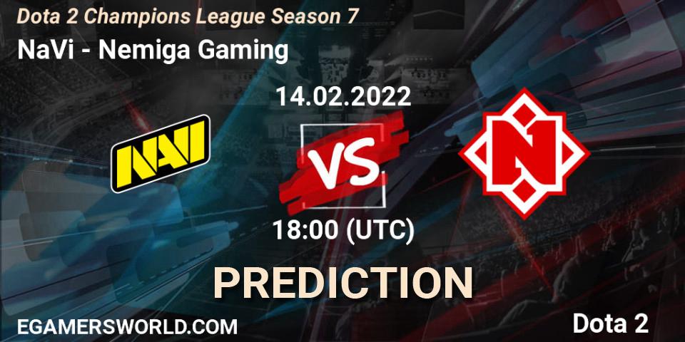NaVi contre Nemiga Gaming : prédiction de match. 14.02.22. Dota 2, Dota 2 Champions League 2022 Season 7