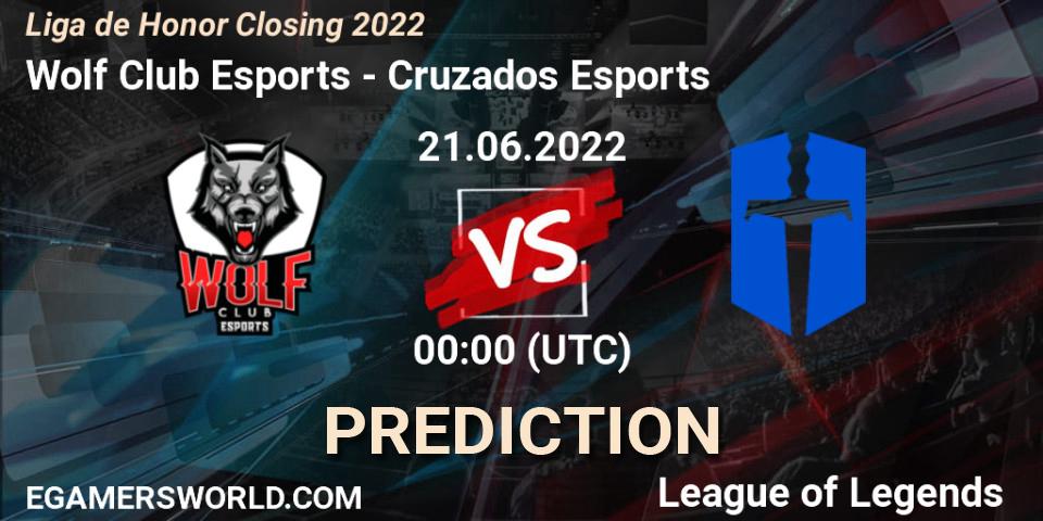 Wolf Club Esports contre Cruzados Esports : prédiction de match. 21.06.2022 at 00:00. LoL, Liga de Honor Closing 2022