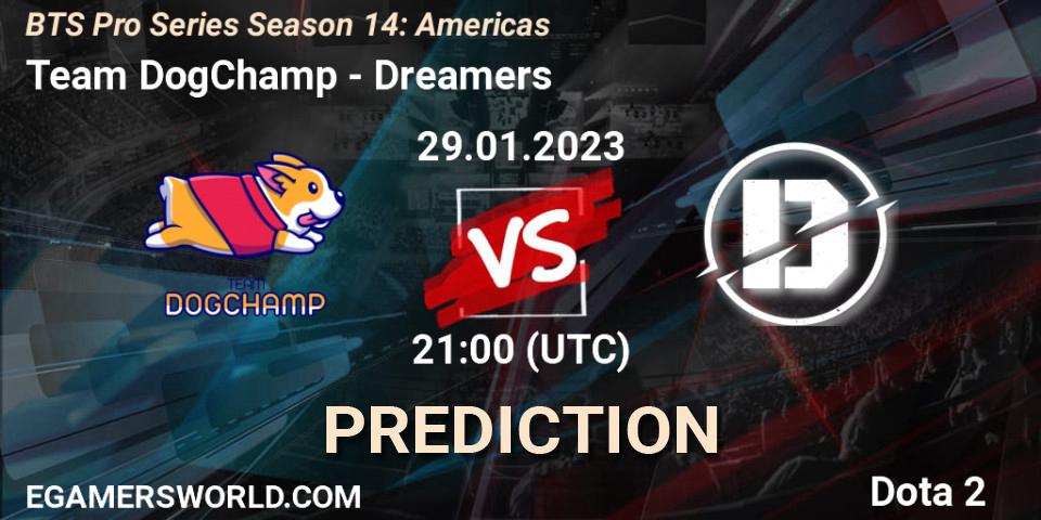 Team DogChamp contre Dreamers : prédiction de match. 30.01.23. Dota 2, BTS Pro Series Season 14: Americas
