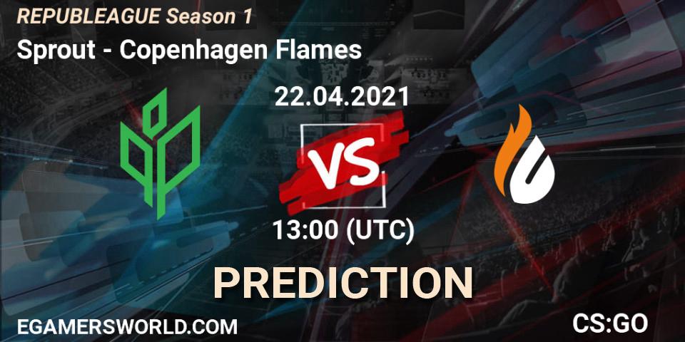 Sprout contre Copenhagen Flames : prédiction de match. 22.04.2021 at 13:30. Counter-Strike (CS2), REPUBLEAGUE Season 1