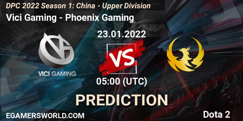 Vici Gaming contre Phoenix Gaming : prédiction de match. 23.01.2022 at 04:54. Dota 2, DPC 2022 Season 1: China - Upper Division
