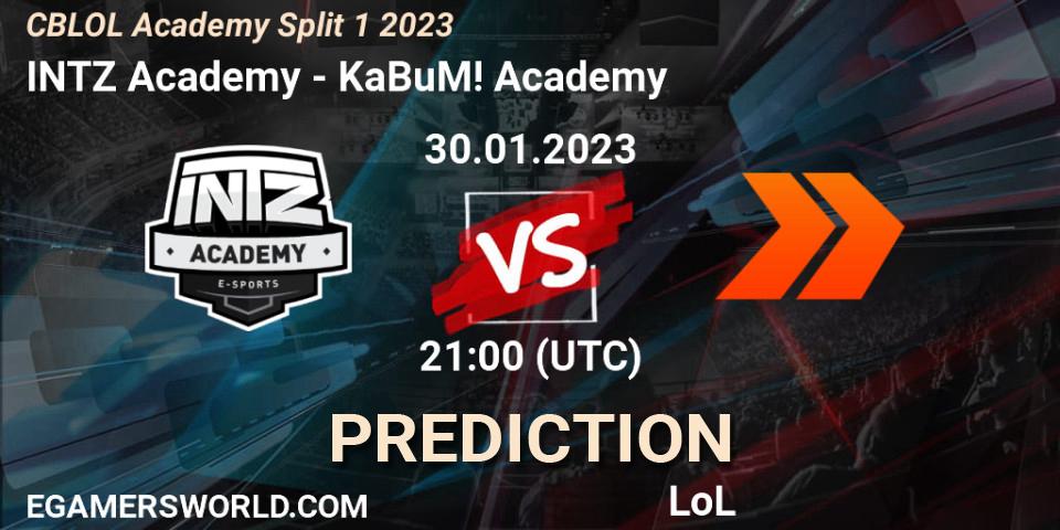INTZ Academy contre KaBuM! Academy : prédiction de match. 30.01.23. LoL, CBLOL Academy Split 1 2023