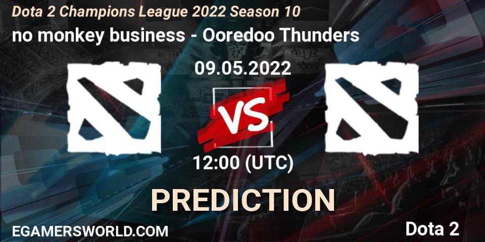 no monkey business contre Ooredoo Thunders : prédiction de match. 09.05.2022 at 12:01. Dota 2, Dota 2 Champions League 2022 Season 10 