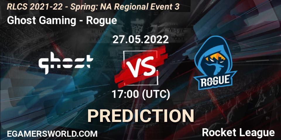 Ghost Gaming contre Rogue : prédiction de match. 27.05.22. Rocket League, RLCS 2021-22 - Spring: NA Regional Event 3
