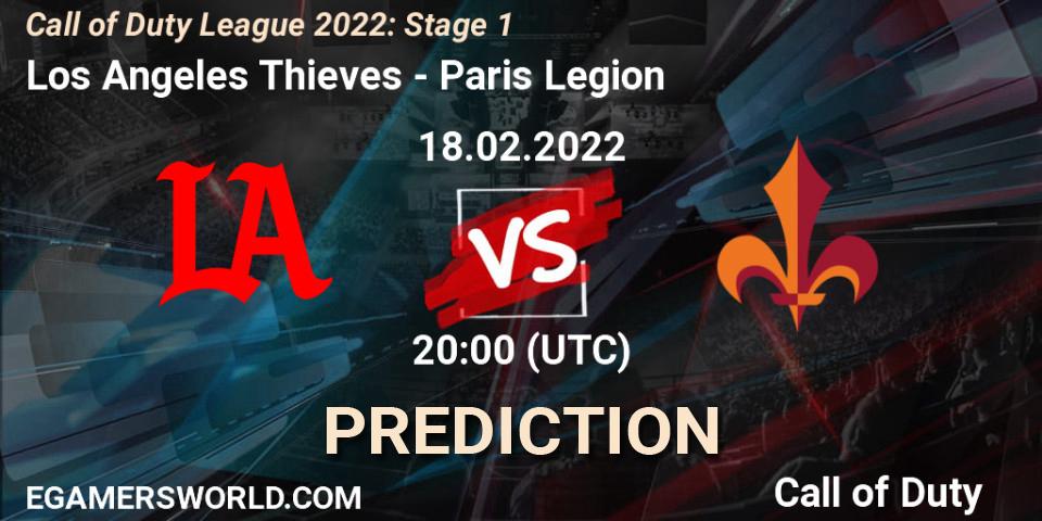 Los Angeles Thieves contre Paris Legion : prédiction de match. 18.02.2022 at 20:00. Call of Duty, Call of Duty League 2022: Stage 1