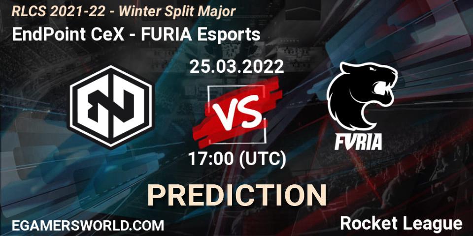 EndPoint CeX contre FURIA Esports : prédiction de match. 25.03.2022 at 17:00. Rocket League, RLCS 2021-22 - Winter Split Major