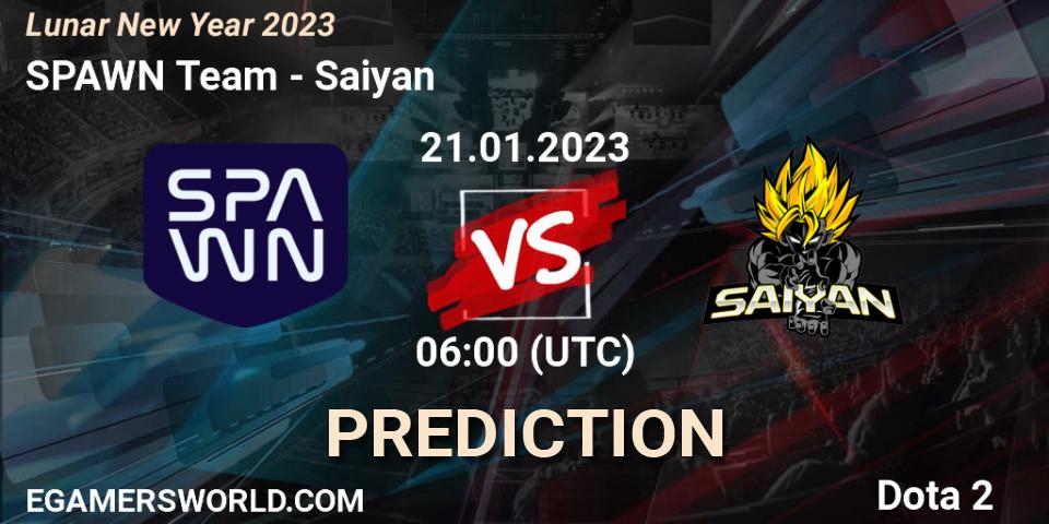 SPAWN Team contre Saiyan : prédiction de match. 21.01.23. Dota 2, Lunar New Year 2023