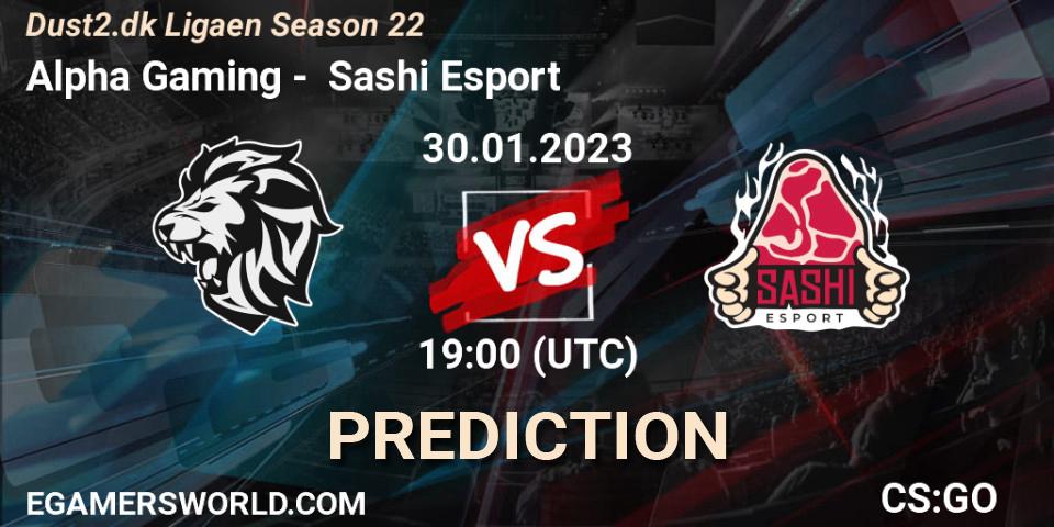 Alpha Gaming contre Sashi Esport : prédiction de match. 01.02.23. CS2 (CS:GO), Dust2.dk Ligaen Season 22