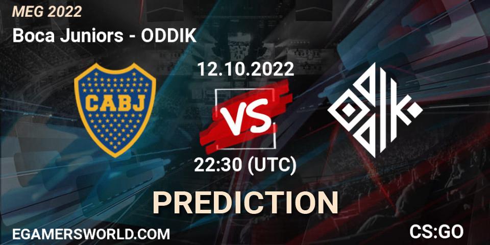 Boca Juniors contre ODDIK : prédiction de match. 14.10.2022 at 17:00. Counter-Strike (CS2), MEG 2022