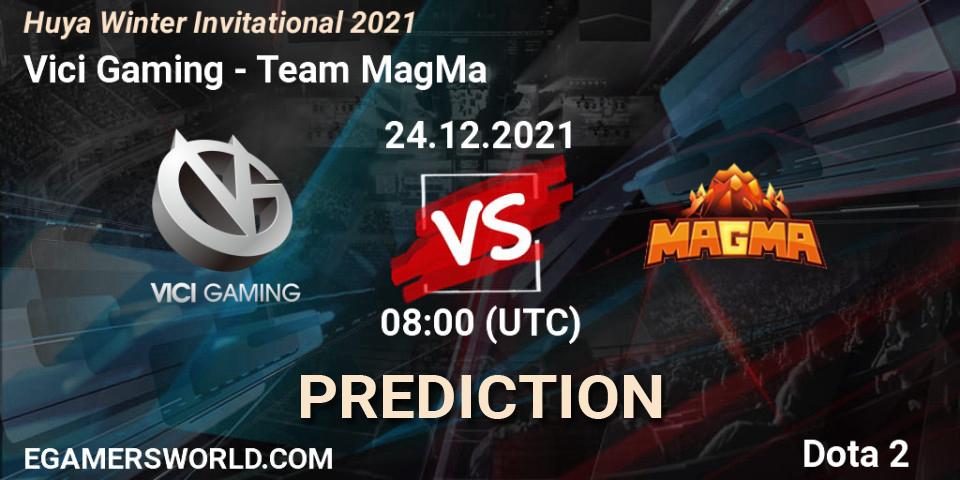Vici Gaming contre Team MagMa : prédiction de match. 24.12.2021 at 08:39. Dota 2, Huya Winter Invitational 2021
