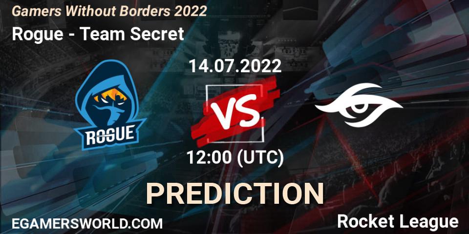 Rogue contre Team Secret : prédiction de match. 14.07.22. Rocket League, Gamers Without Borders 2022