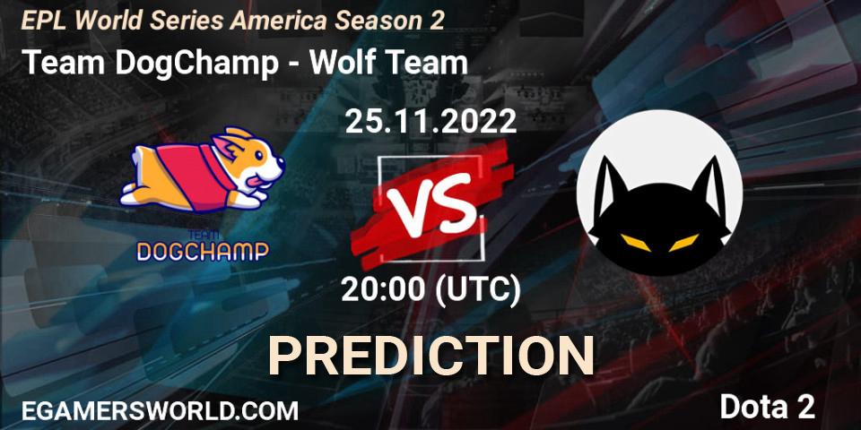 Team DogChamp contre Brazil : prédiction de match. 25.11.22. Dota 2, EPL World Series America Season 2