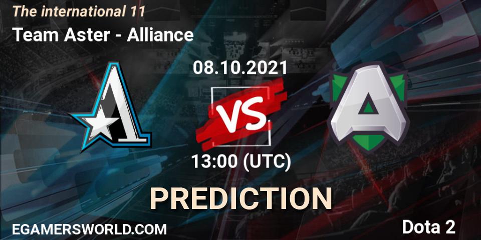Team Aster contre Alliance : prédiction de match. 08.10.2021 at 14:18. Dota 2, The Internationa 2021