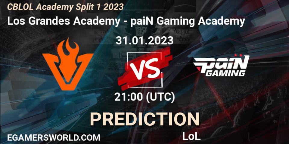 Los Grandes Academy contre paiN Gaming Academy : prédiction de match. 31.01.23. LoL, CBLOL Academy Split 1 2023
