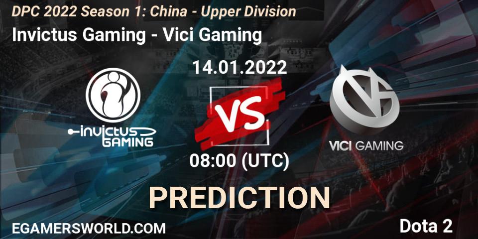 Invictus Gaming contre Vici Gaming : prédiction de match. 14.01.22. Dota 2, DPC 2022 Season 1: China - Upper Division