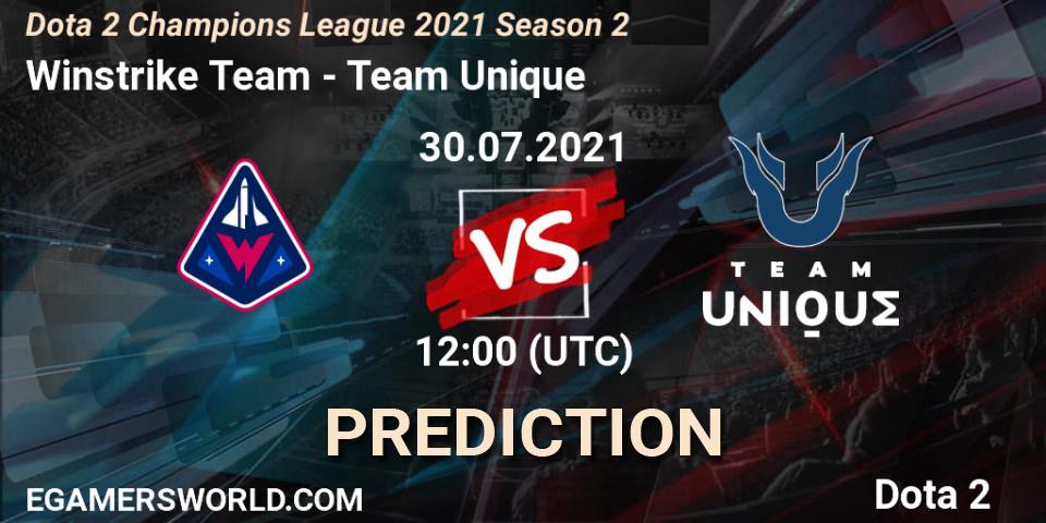 Winstrike Team contre Team Unique : prédiction de match. 30.07.2021 at 12:00. Dota 2, Dota 2 Champions League 2021 Season 2