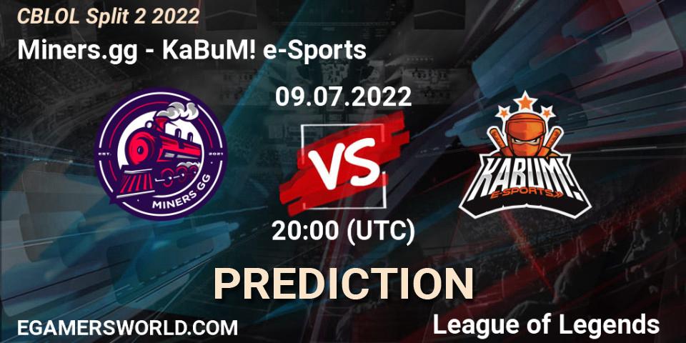 Miners.gg contre KaBuM! e-Sports : prédiction de match. 09.07.2022 at 20:30. LoL, CBLOL Split 2 2022