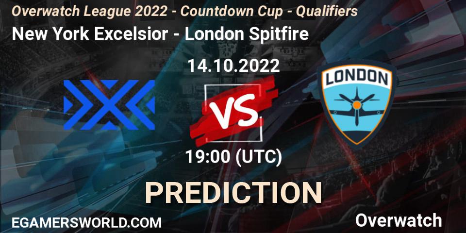 New York Excelsior contre London Spitfire : prédiction de match. 14.10.22. Overwatch, Overwatch League 2022 - Countdown Cup - Qualifiers