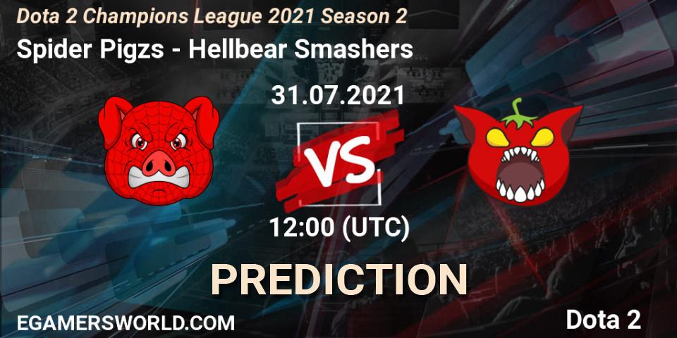 Spider Pigzs contre Hellbear Smashers : prédiction de match. 31.07.2021 at 12:07. Dota 2, Dota 2 Champions League 2021 Season 2
