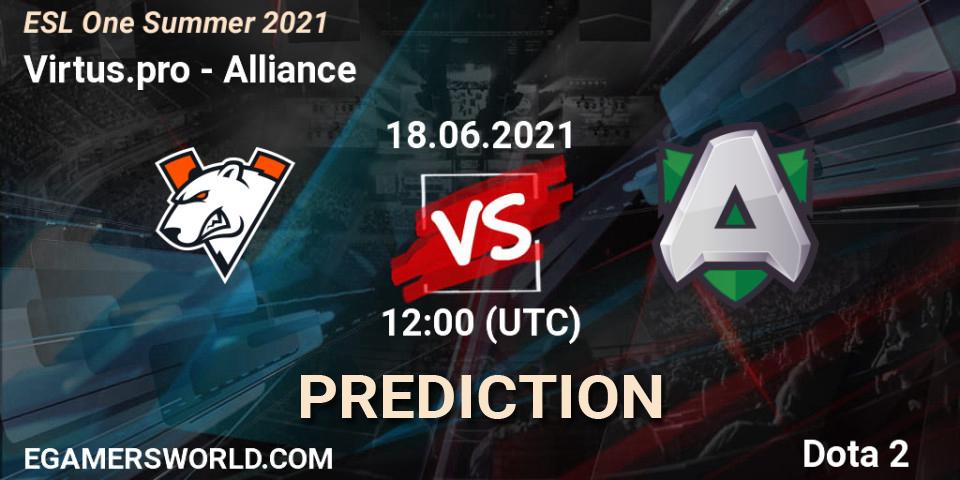Virtus.pro contre Alliance : prédiction de match. 18.06.2021 at 11:55. Dota 2, ESL One Summer 2021