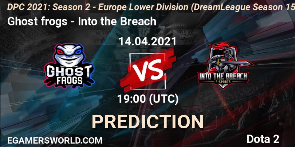 Ghost frogs contre Into the Breach : prédiction de match. 14.04.2021 at 19:29. Dota 2, DPC 2021: Season 2 - Europe Lower Division (DreamLeague Season 15)