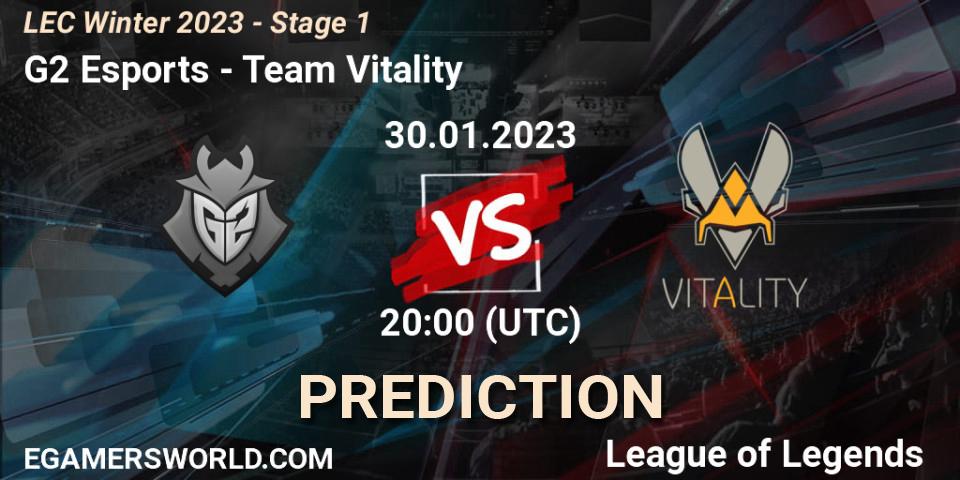 G2 Esports contre Team Vitality : prédiction de match. 30.01.23. LoL, LEC Winter 2023 - Stage 1