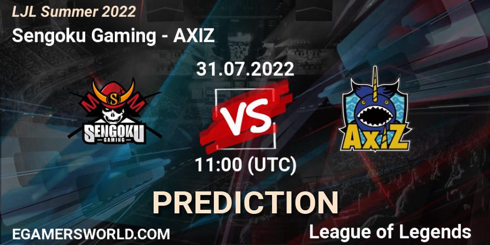 Sengoku Gaming contre AXIZ : prédiction de match. 31.07.22. LoL, LJL Summer 2022