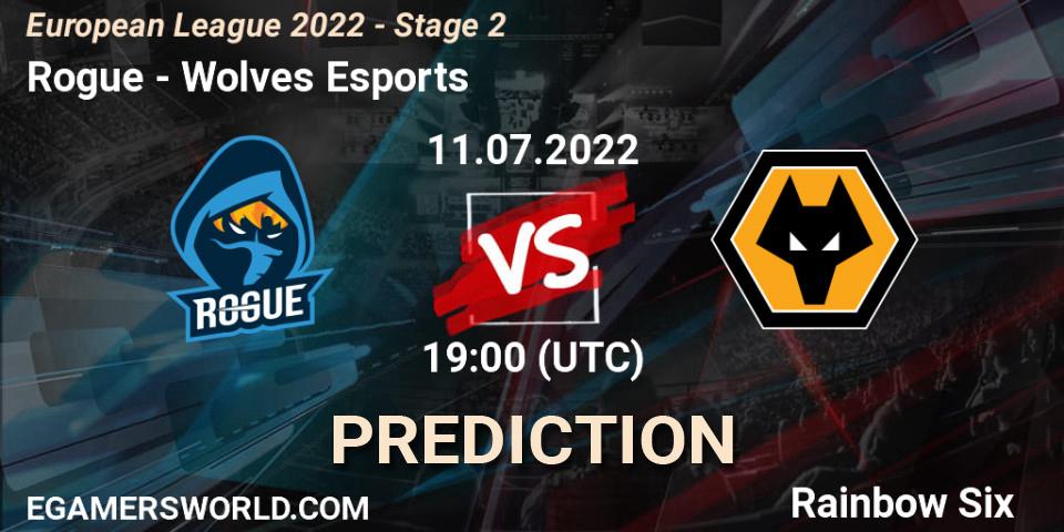 Rogue contre Wolves Esports : prédiction de match. 11.07.22. Rainbow Six, European League 2022 - Stage 2