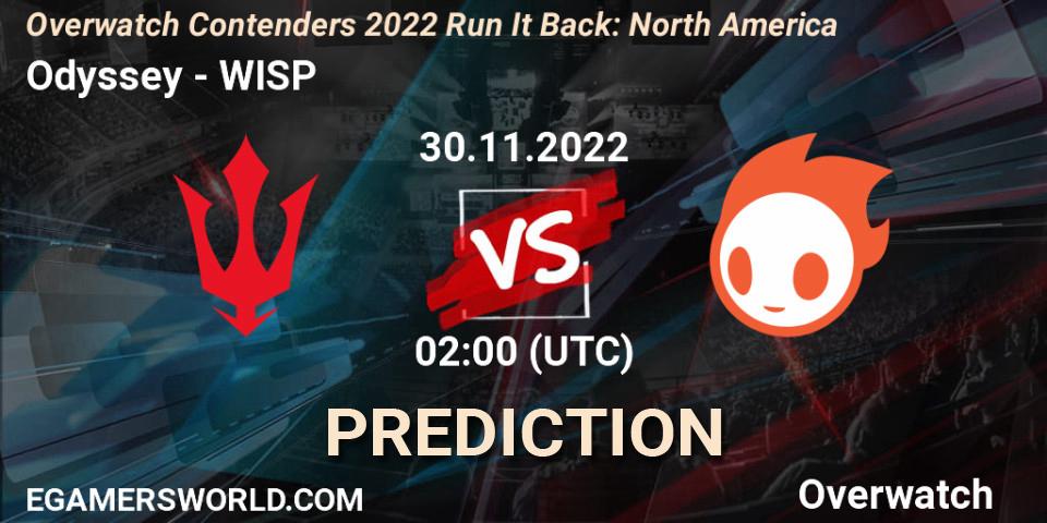 Odyssey contre WISP : prédiction de match. 30.11.2022 at 02:00. Overwatch, Overwatch Contenders 2022 Run It Back: North America