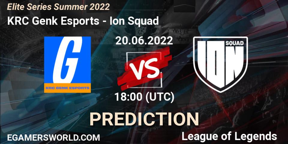 KRC Genk Esports contre Ion Squad : prédiction de match. 20.06.2022 at 18:00. LoL, Elite Series Summer 2022
