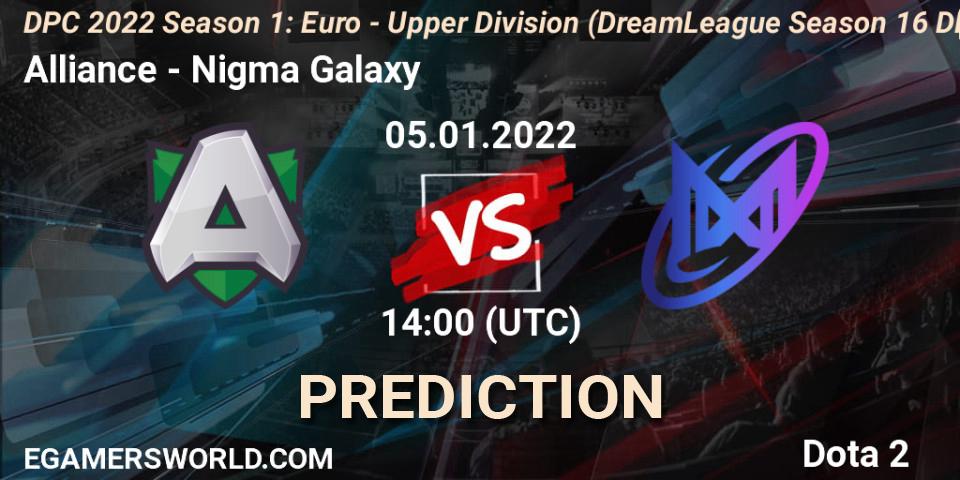 Alliance contre Nigma Galaxy : prédiction de match. 05.01.2022 at 13:56. Dota 2, DPC 2022 Season 1: Euro - Upper Division (DreamLeague Season 16 DPC WEU)