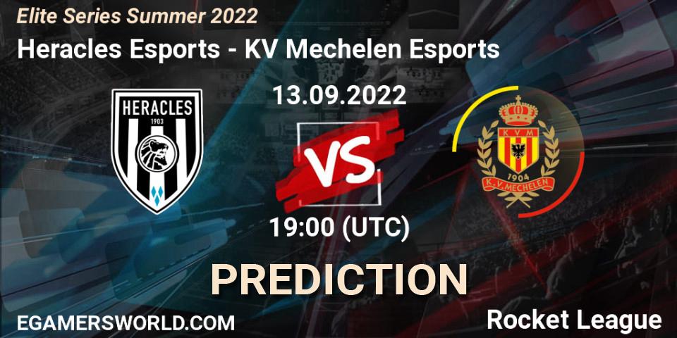 Heracles Esports contre KV Mechelen Esports : prédiction de match. 13.09.2022 at 17:20. Rocket League, Elite Series Summer 2022
