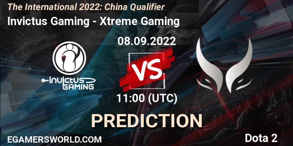 Invictus Gaming contre Xtreme Gaming : prédiction de match. 08.09.22. Dota 2, The International 2022: China Qualifier