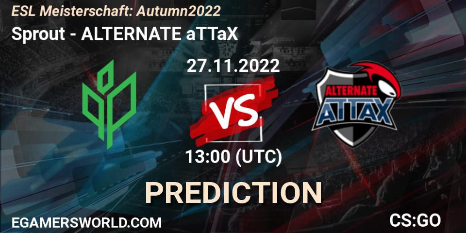 Sprout contre ALTERNATE aTTaX : prédiction de match. 27.11.22. CS2 (CS:GO), ESL Meisterschaft: Autumn 2022