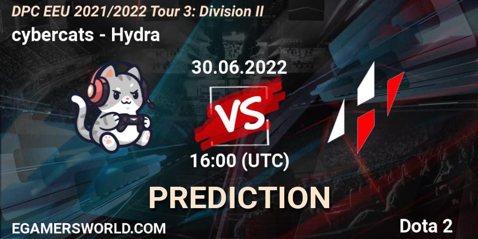 cybercats contre Hydra : prédiction de match. 30.06.2022 at 16:38. Dota 2, DPC EEU 2021/2022 Tour 3: Division II