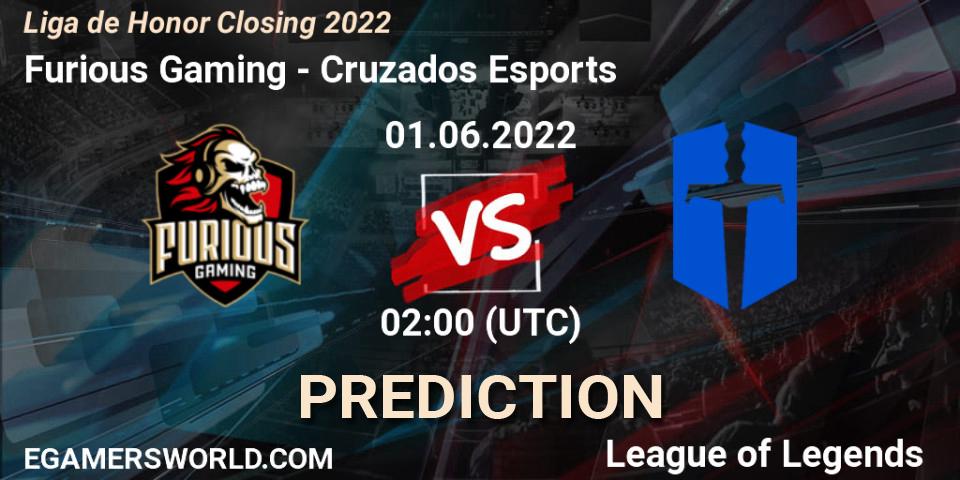 Furious Gaming contre Cruzados Esports : prédiction de match. 01.06.2022 at 02:00. LoL, Liga de Honor Closing 2022