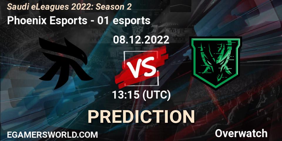 Phoenix Esports contre 01 esports : prédiction de match. 08.12.22. Overwatch, Saudi eLeagues 2022: Season 2