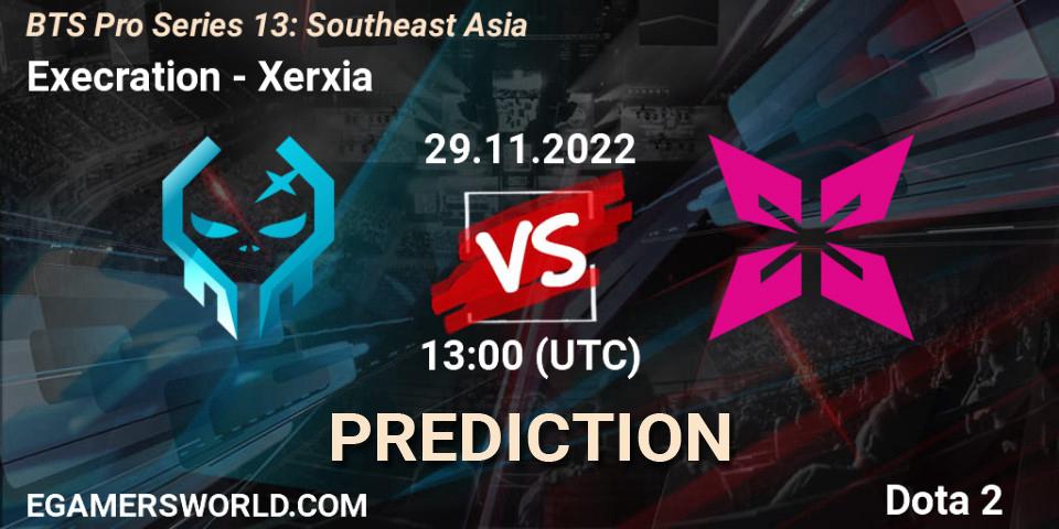 Execration contre Xerxia : prédiction de match. 29.11.22. Dota 2, BTS Pro Series 13: Southeast Asia