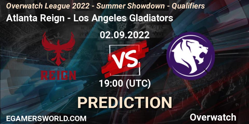 Atlanta Reign contre Los Angeles Gladiators : prédiction de match. 02.09.22. Overwatch, Overwatch League 2022 - Summer Showdown - Qualifiers