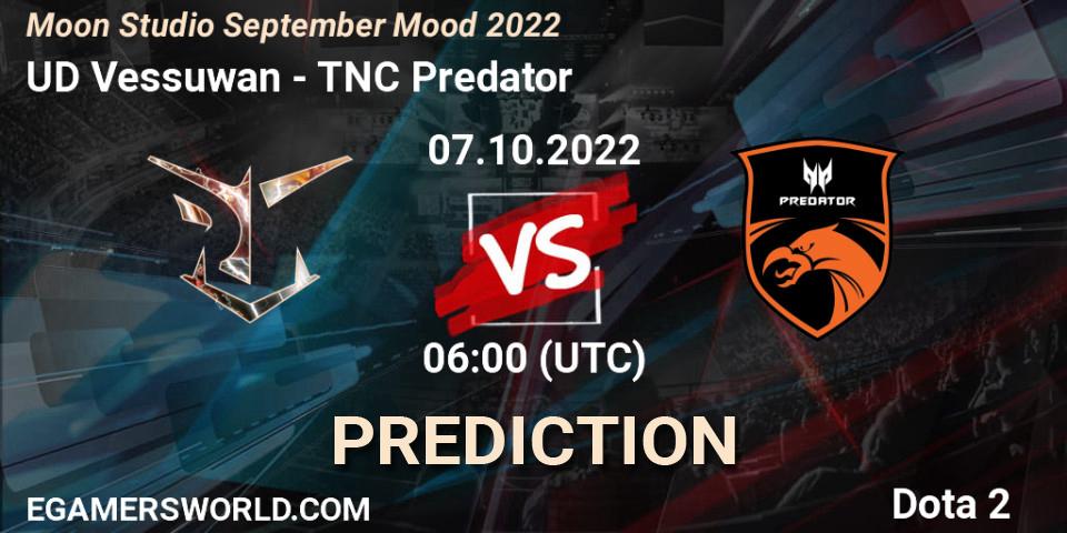 UD Vessuwan contre TNC Predator : prédiction de match. 07.10.22. Dota 2, Moon Studio September Mood 2022