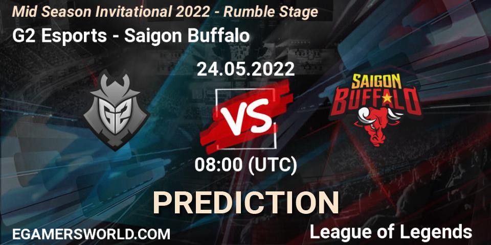 G2 Esports contre Saigon Buffalo : prédiction de match. 24.05.22. LoL, Mid Season Invitational 2022 - Rumble Stage