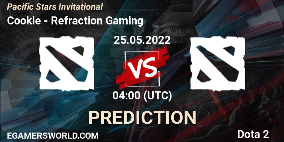 Cookie contre Refraction Gaming : prédiction de match. 25.05.2022 at 04:09. Dota 2, Pacific Stars Invitational