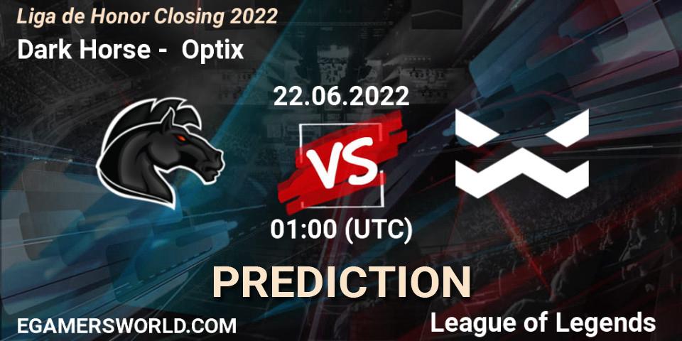 Dark Horse contre Optix : prédiction de match. 22.06.22. LoL, Liga de Honor Closing 2022