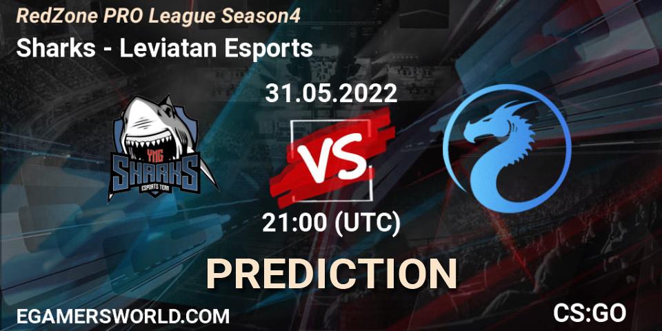 Sharks contre Leviatan Esports : prédiction de match. 31.05.2022 at 21:00. Counter-Strike (CS2), RedZone PRO League Season 4