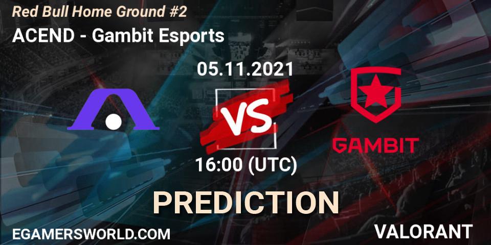 ACEND contre Gambit Esports : prédiction de match. 05.11.21. VALORANT, Red Bull Home Ground #2