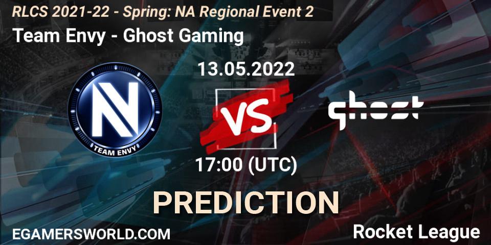 Team Envy contre Ghost Gaming : prédiction de match. 13.05.22. Rocket League, RLCS 2021-22 - Spring: NA Regional Event 2